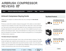 Tablet Screenshot of airbrushcompressorreviews.net